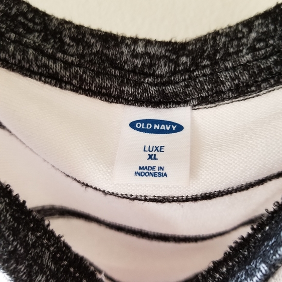 Old Navy luxe sweater, XL like new, stripes - Picture 3 of 4